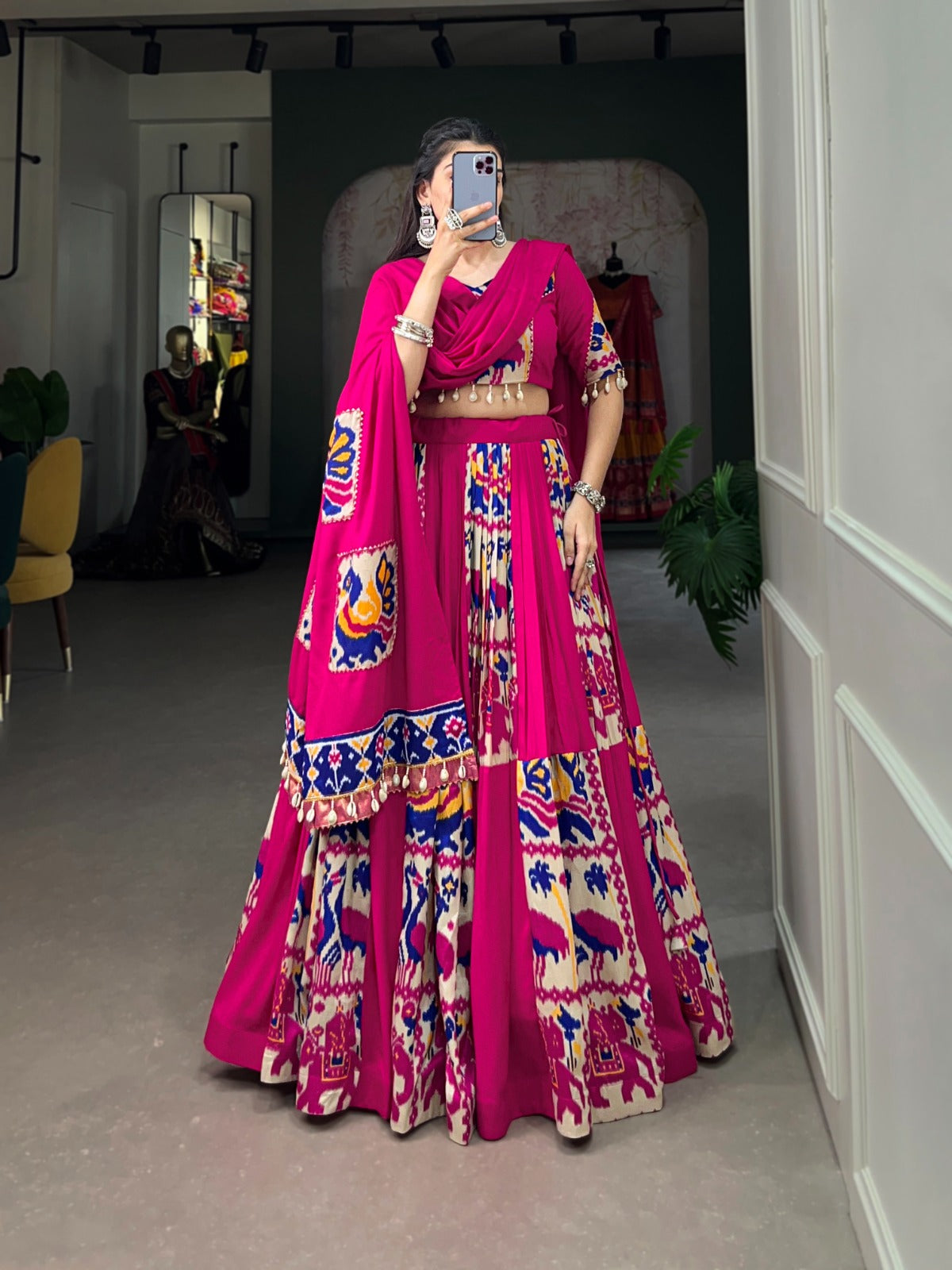 garba dress pink Chaniya Choli For Navratri, Garba lehenga women, Navratri Dress, By Aadat Export