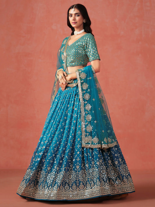 Rama color georgette lehenga choli for women online shopping