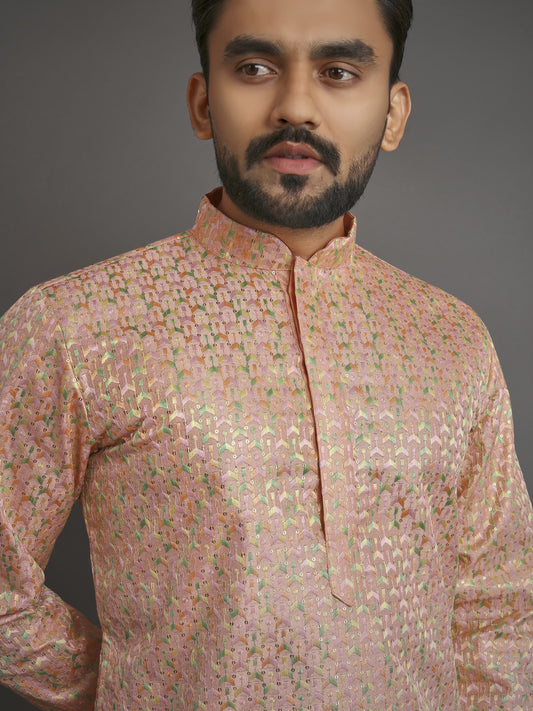 Embroidery work designer kurta for mens