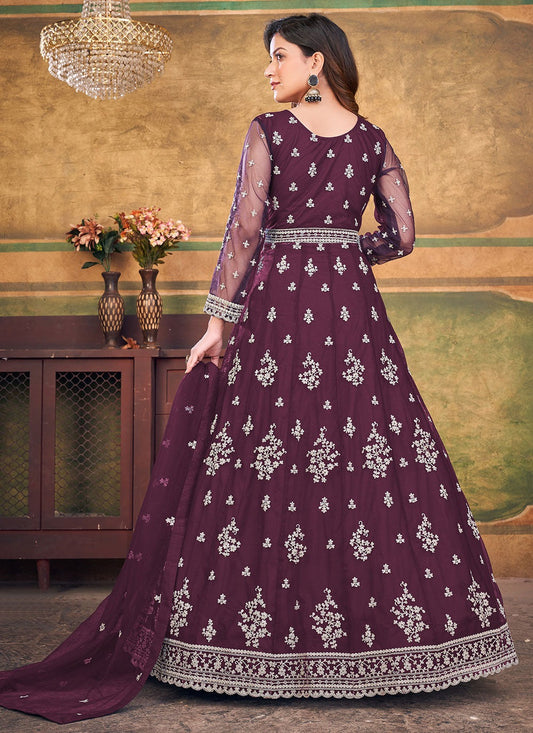 Wine colour Gown For Wedding