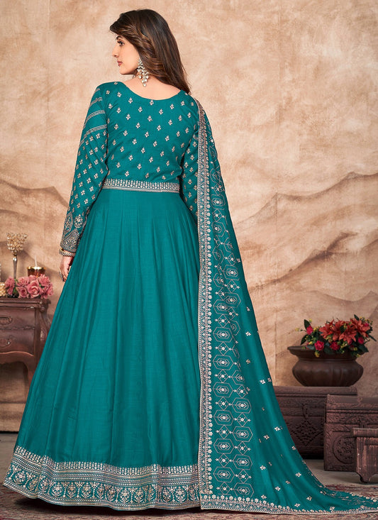 Rama color silk gown for women online