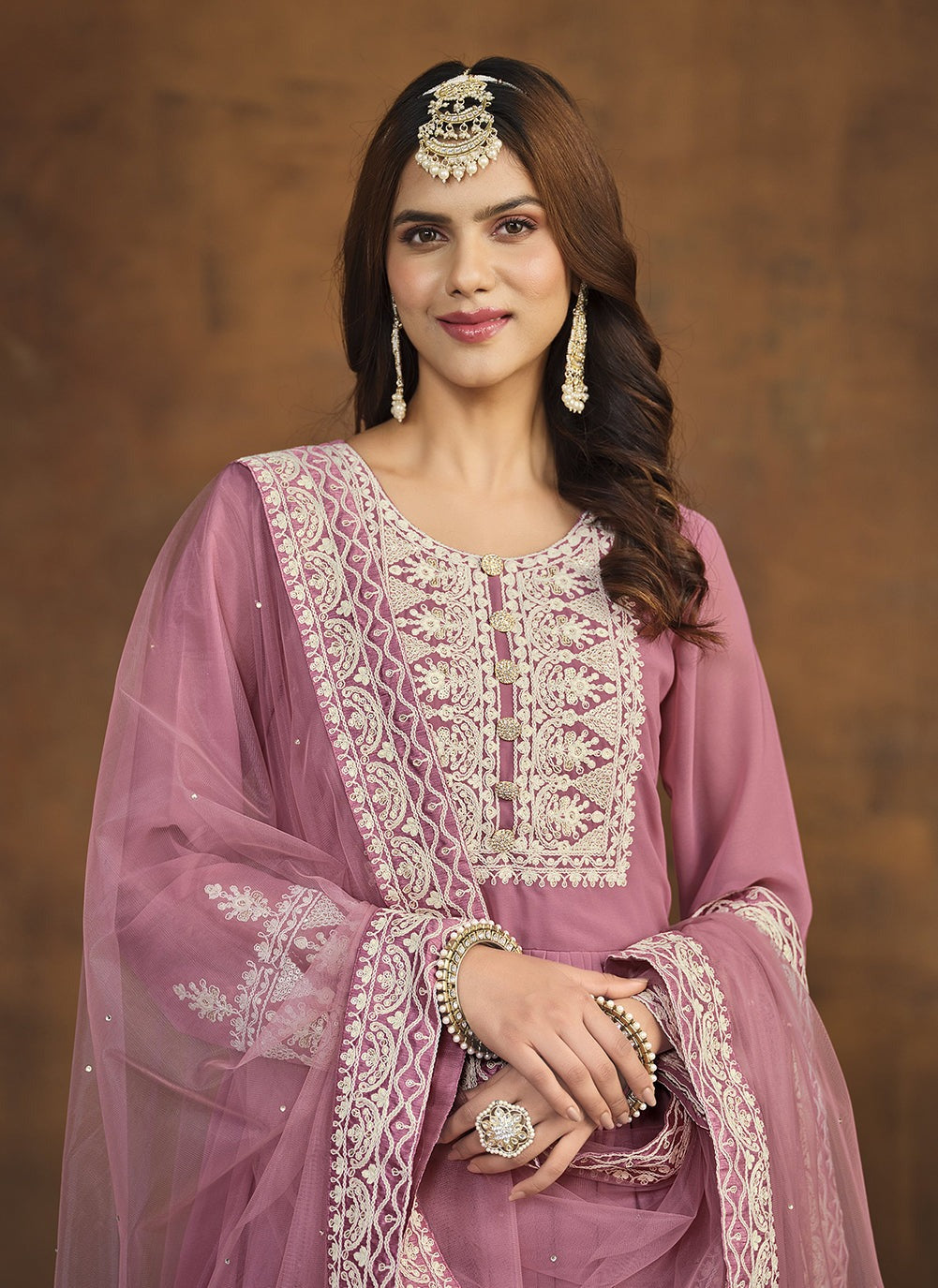 Peach salwar Suit For Women