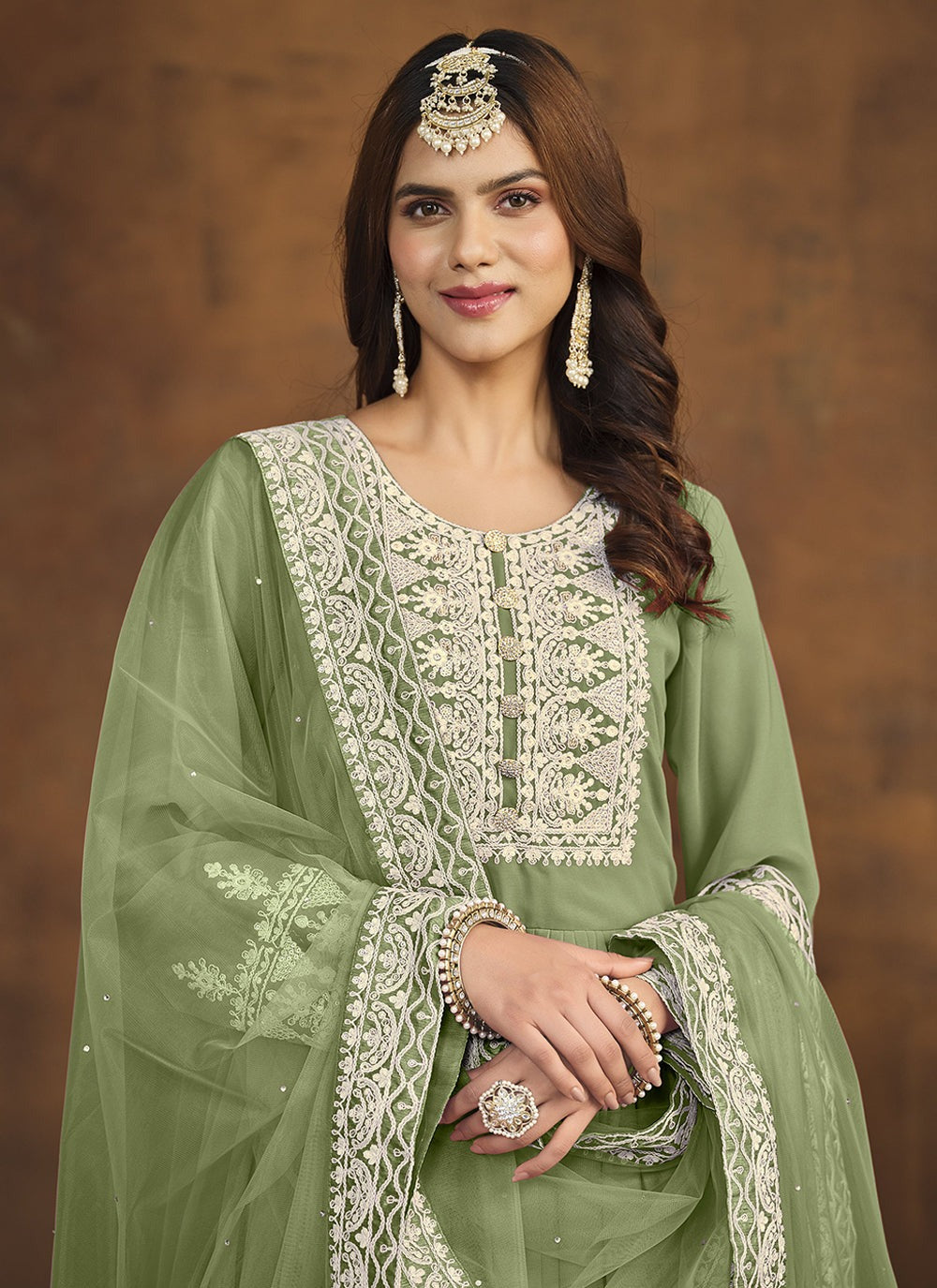 Green Sharara dress for Wedding