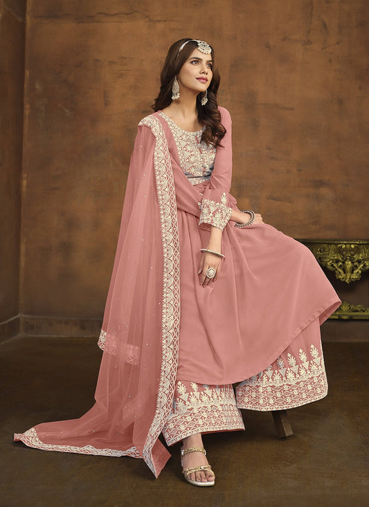 Peach Sharara Suit for Wedding