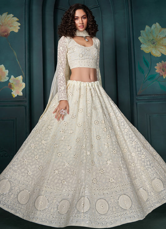 white lehengas choli for wedding wear bridal