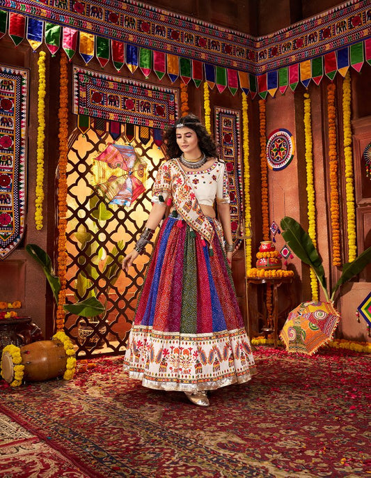 Multi color georgette lehenga choli for women