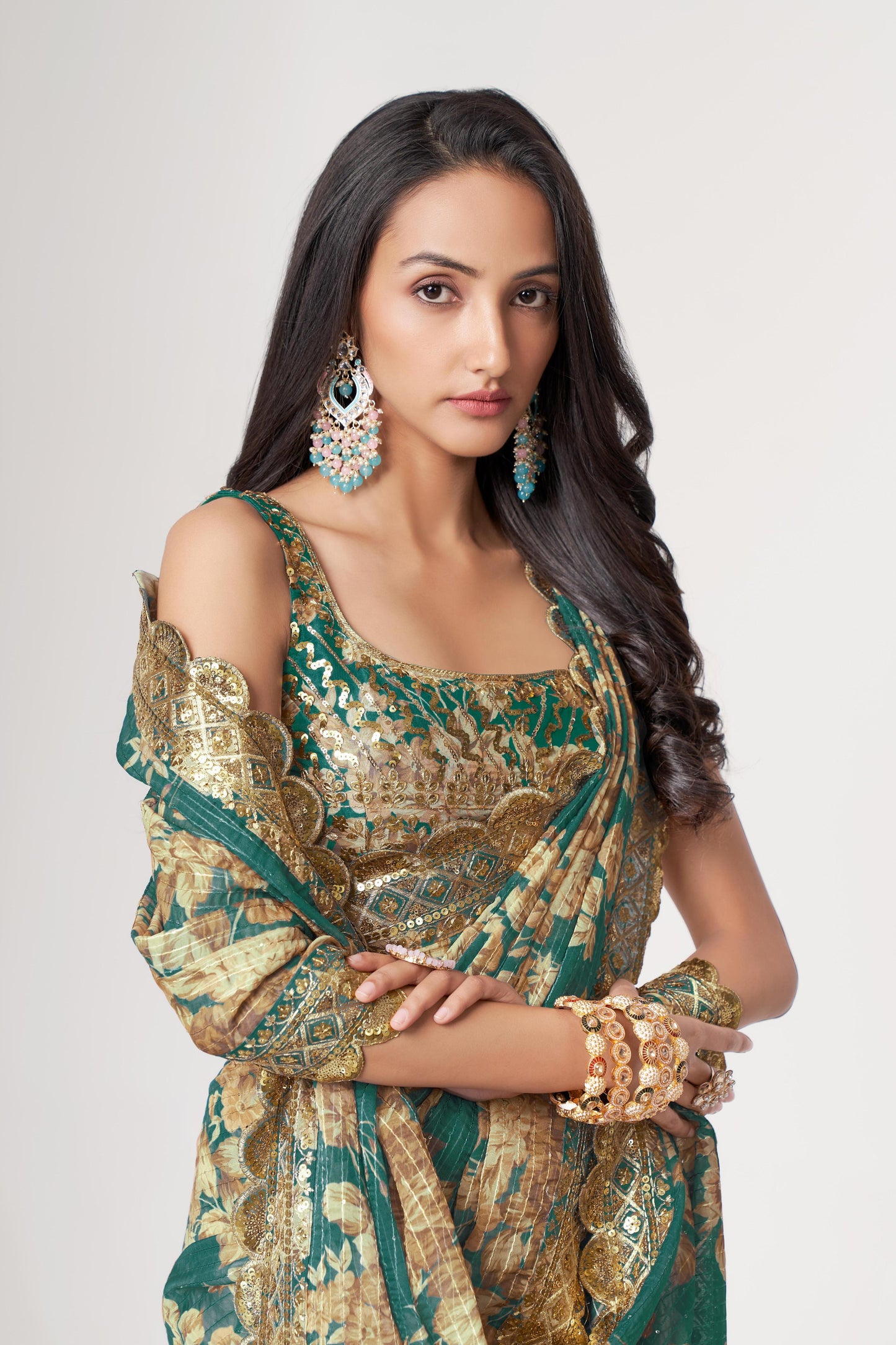 Organza Saree Party wear