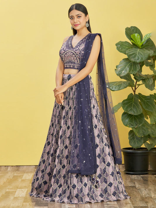 Designer lehenga choli for farewell party online shopping