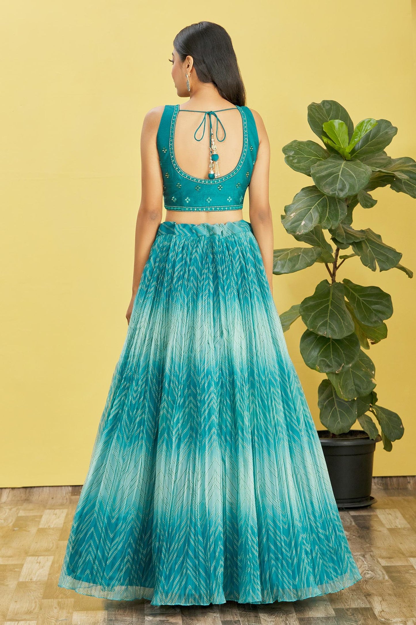Heavy Digital Printed Blue Color Ghagra Choli
