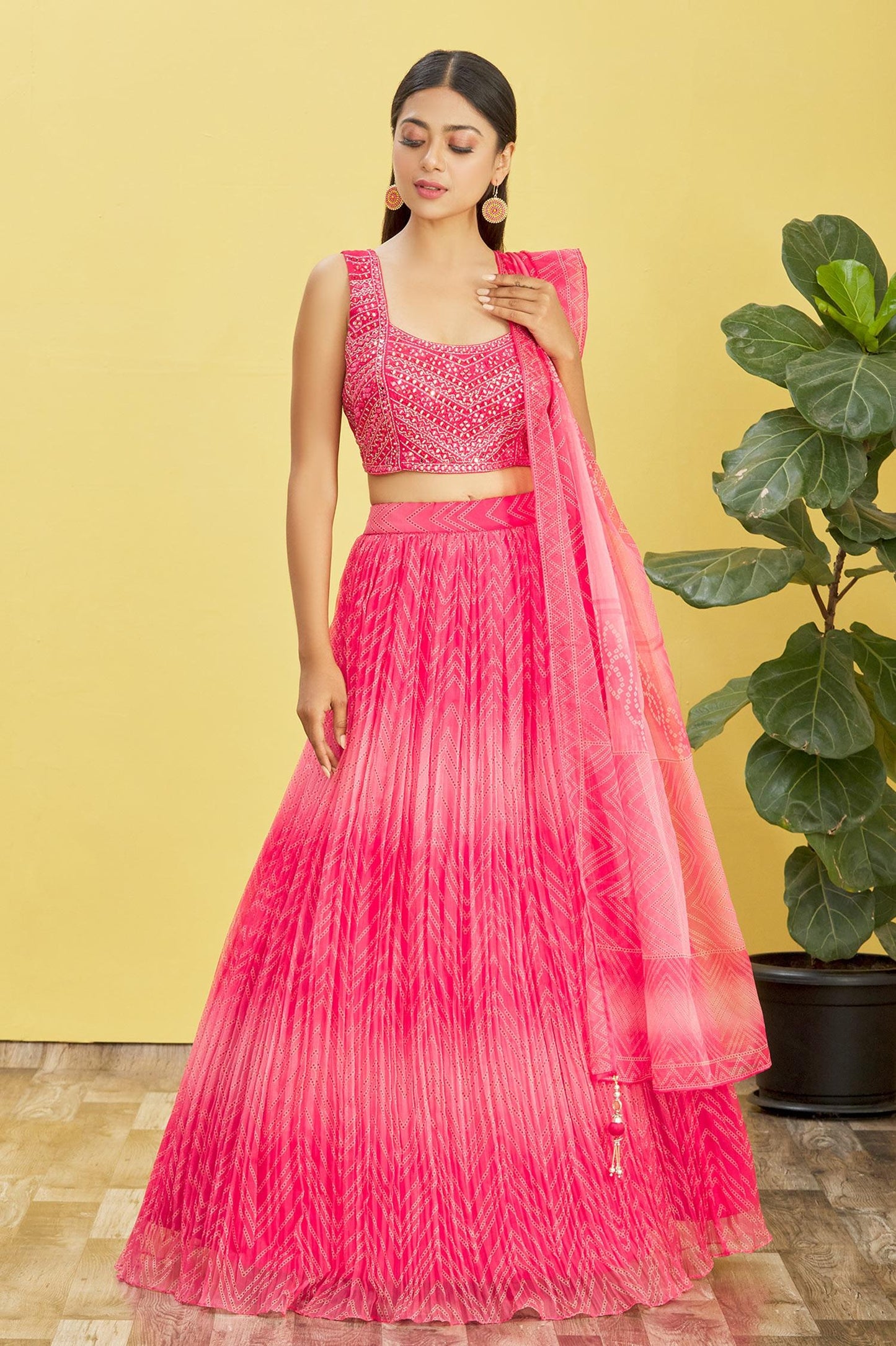 Pink color lehenga choli