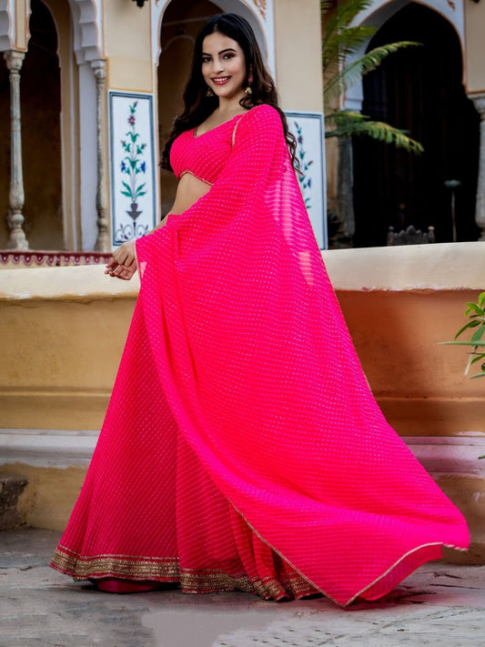 Leheriya Lehenga Choli With Dupatta