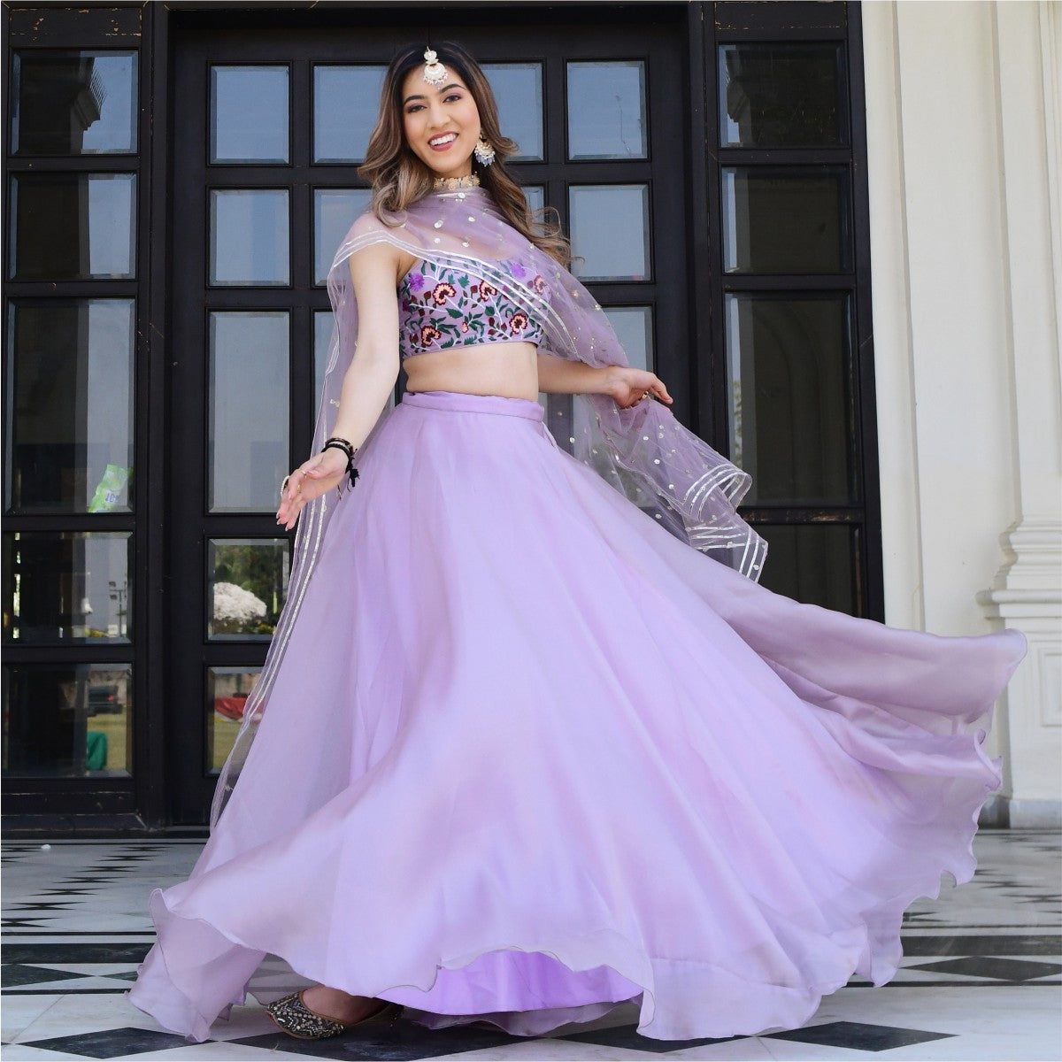 Lavender lehenga choli for women