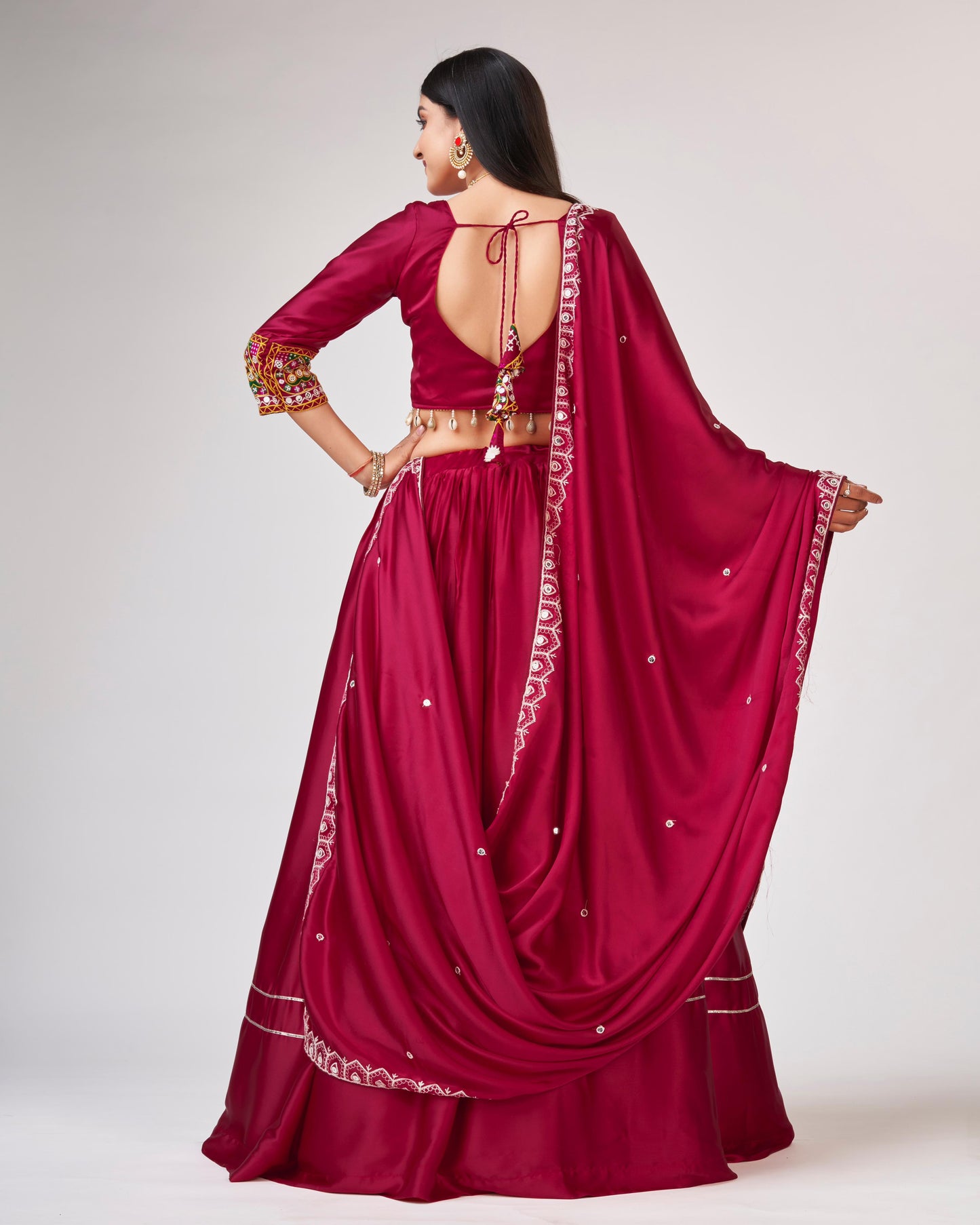 Red georgette navratri chaniya choli for women online shopping