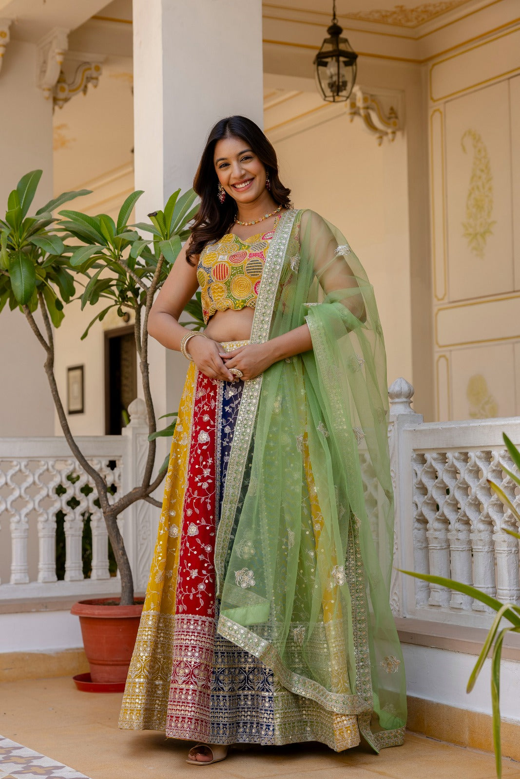 Multi color lehenga Bridal