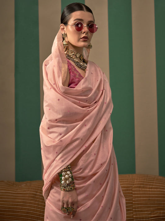 Peach colour Saree for wedding