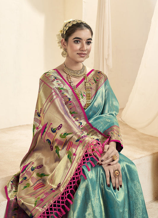 Rama paithani silk saree for women online shopping