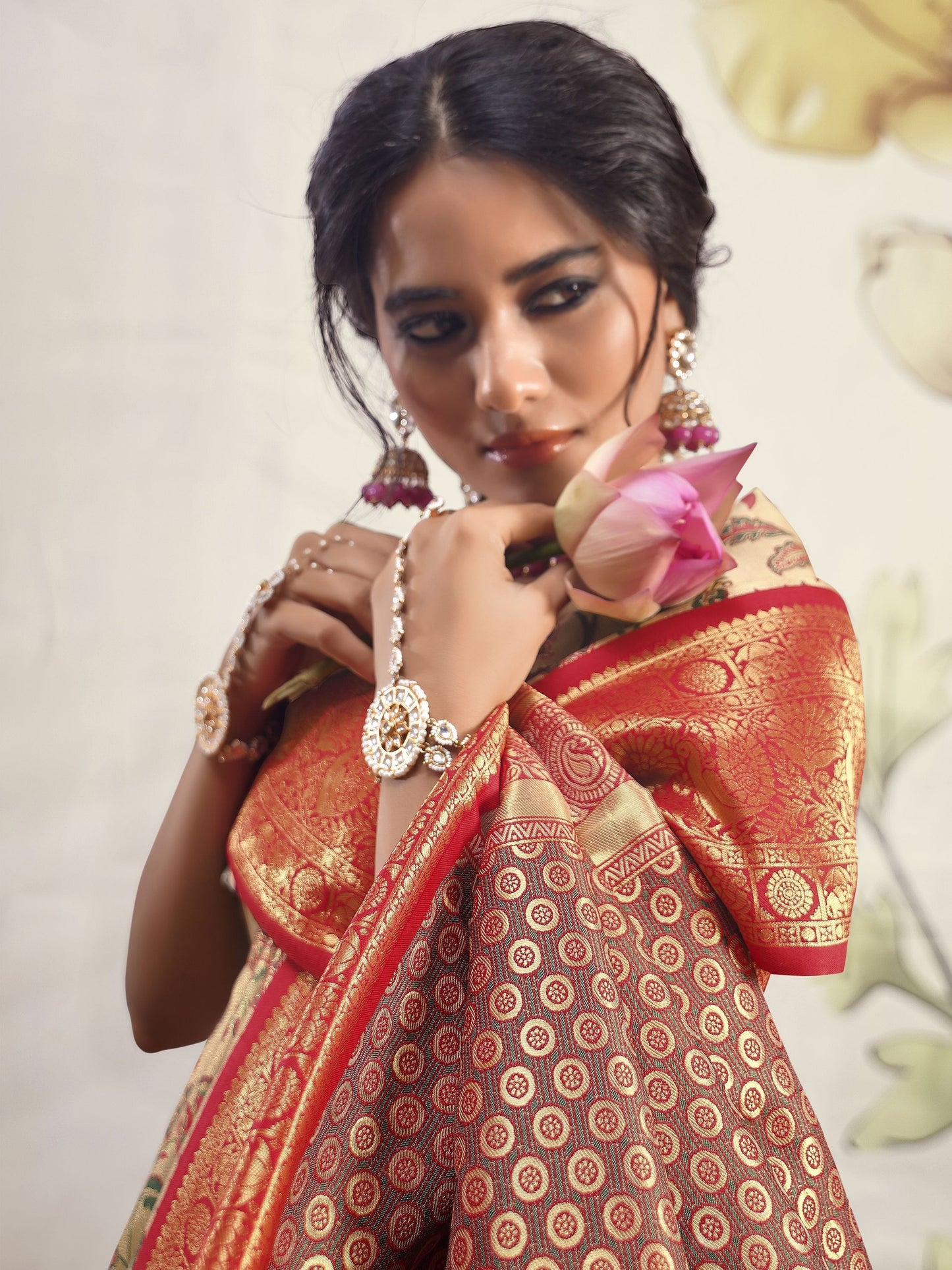 Beige Saree for wedding