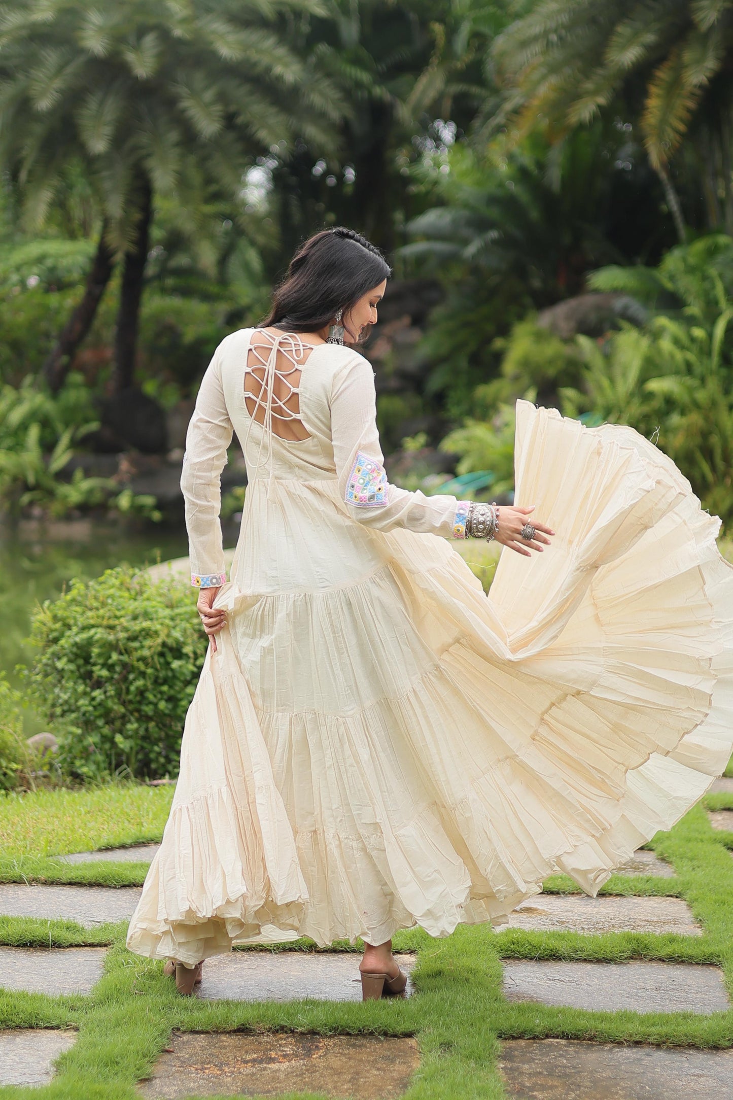 Long Sleeve Cotton Gown for Women