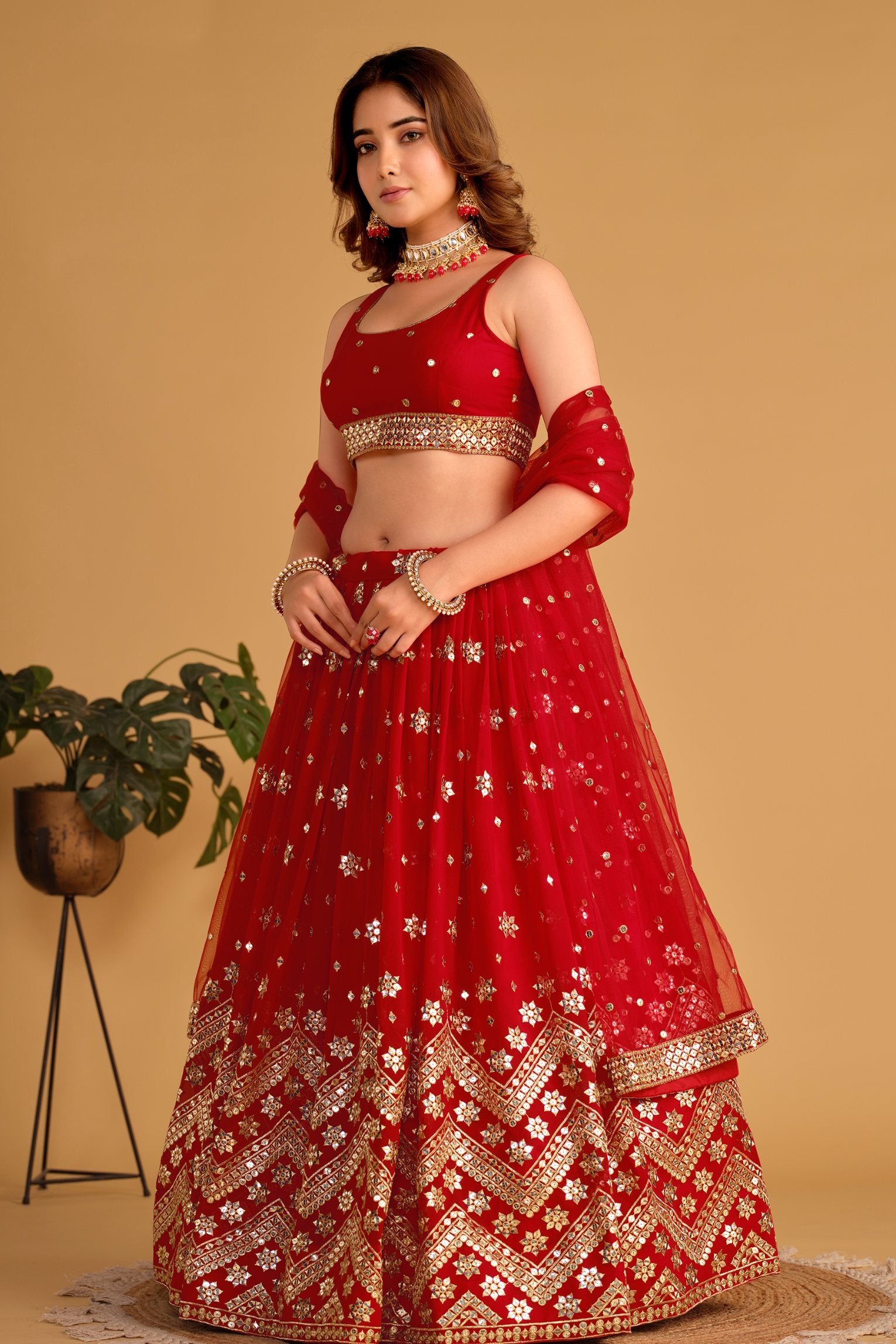 Red lehenga choli for women with price