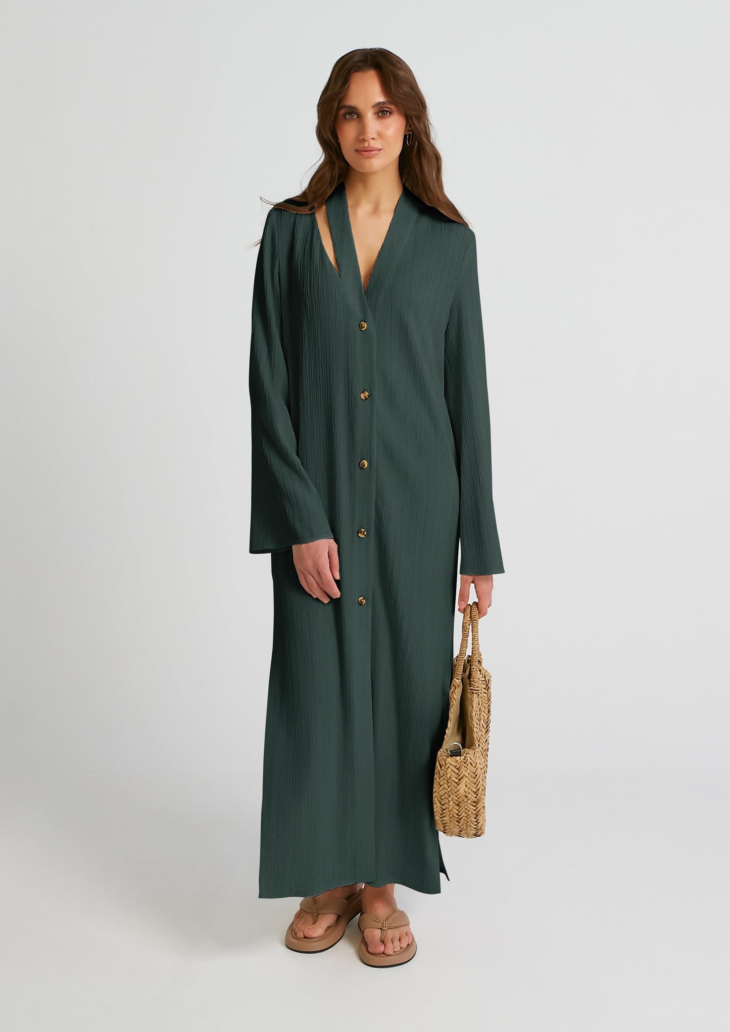 Green color fancy kaftan