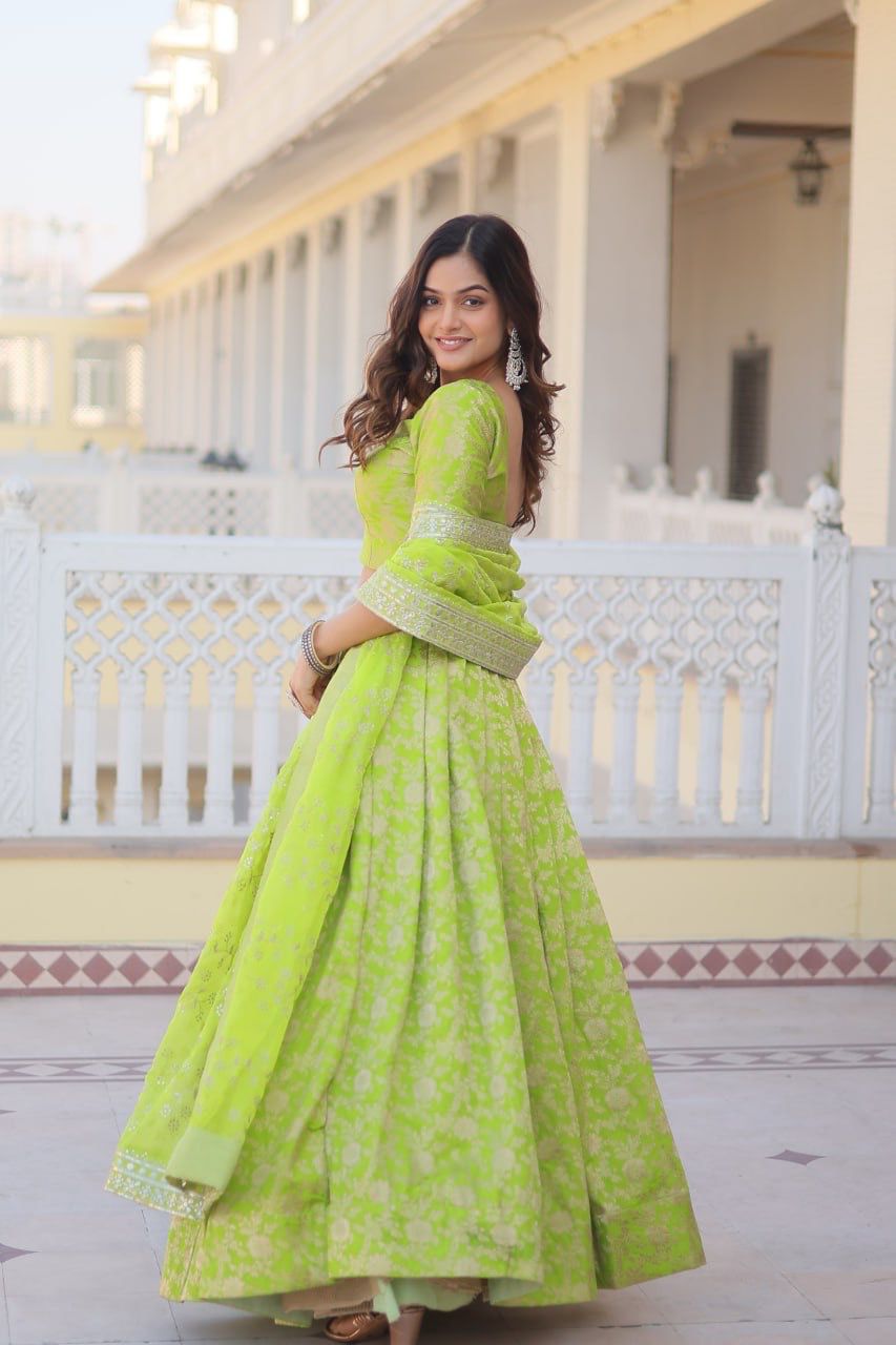 green lenghas choli online usa