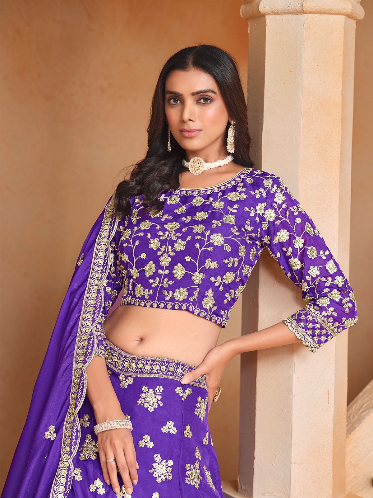 Purple color designer lehenga choli