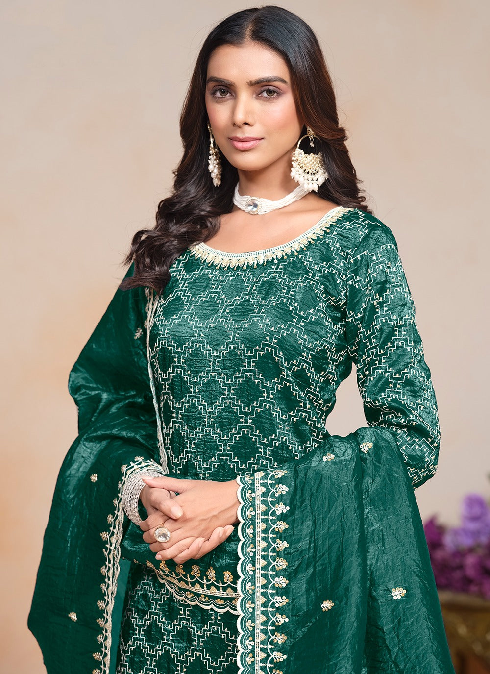 Green Sharara dress for Wedding