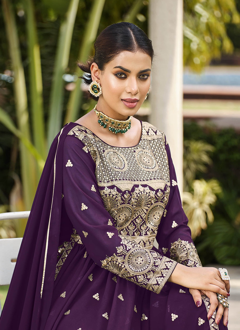 Wine colour suit design