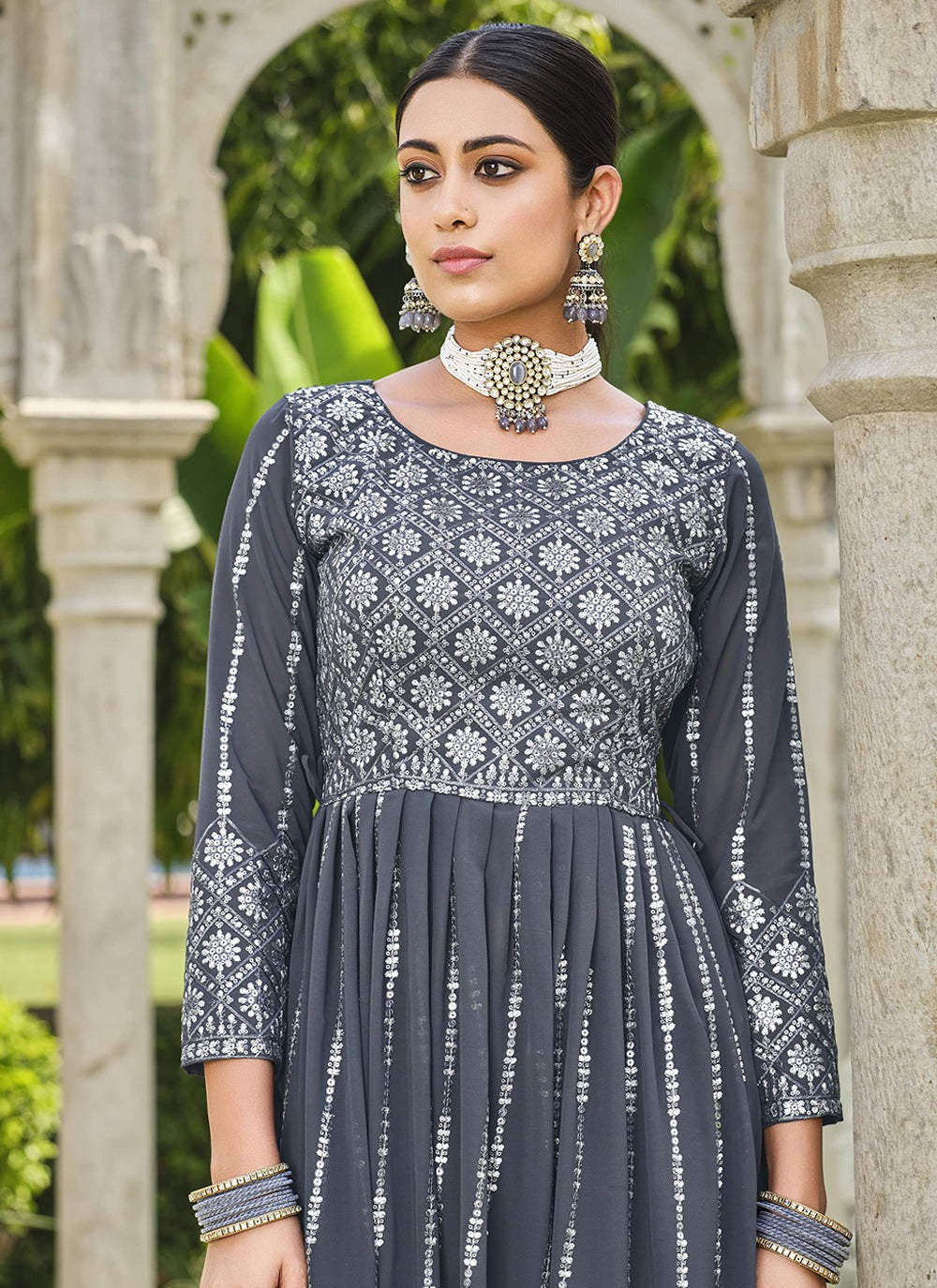 Grey colour Suit for women