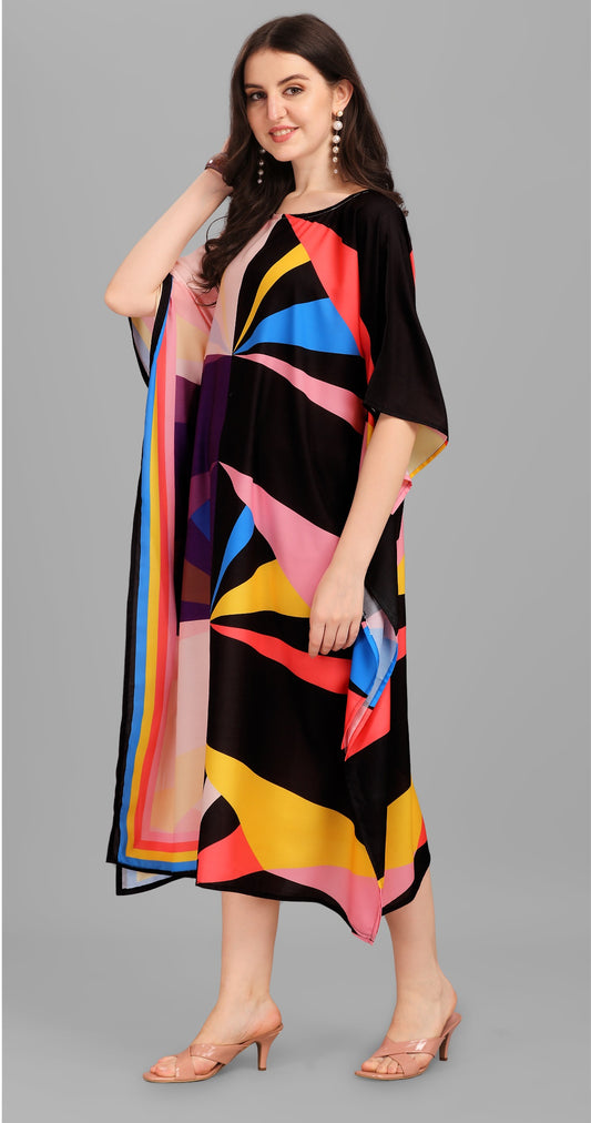 Multi color poly cotton kaftan with price
