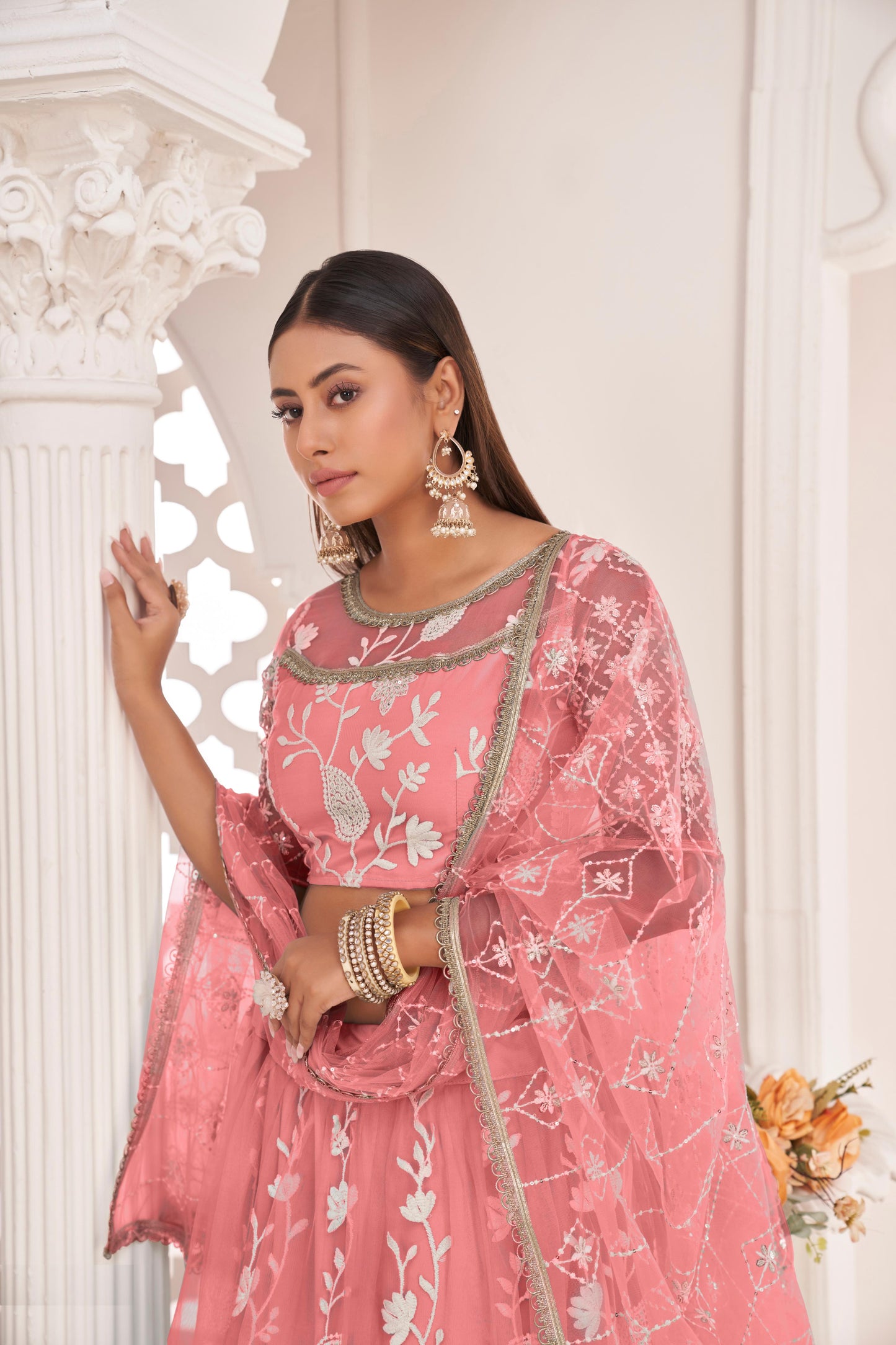 Gajri colour lehenga combination with price