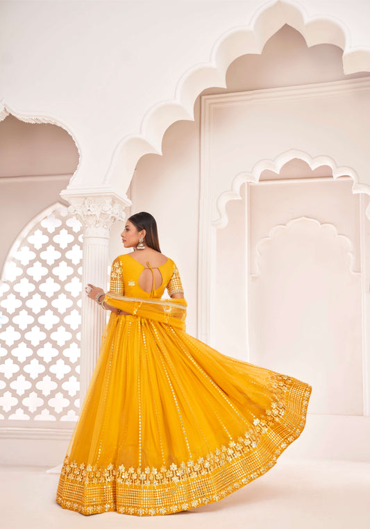 Yellow Lehenga for Haldi with Price