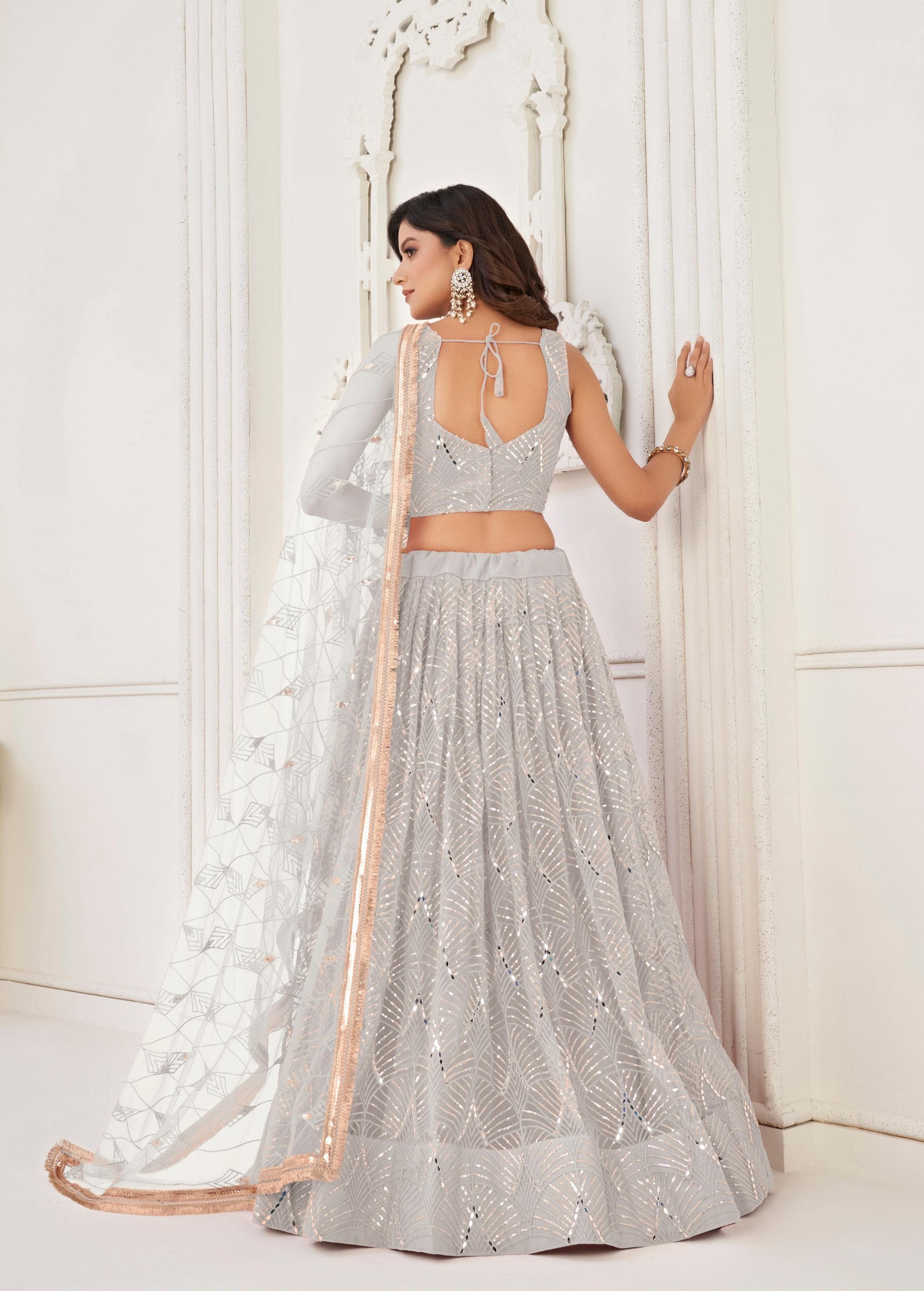 White lehenga choli for wedding with online price