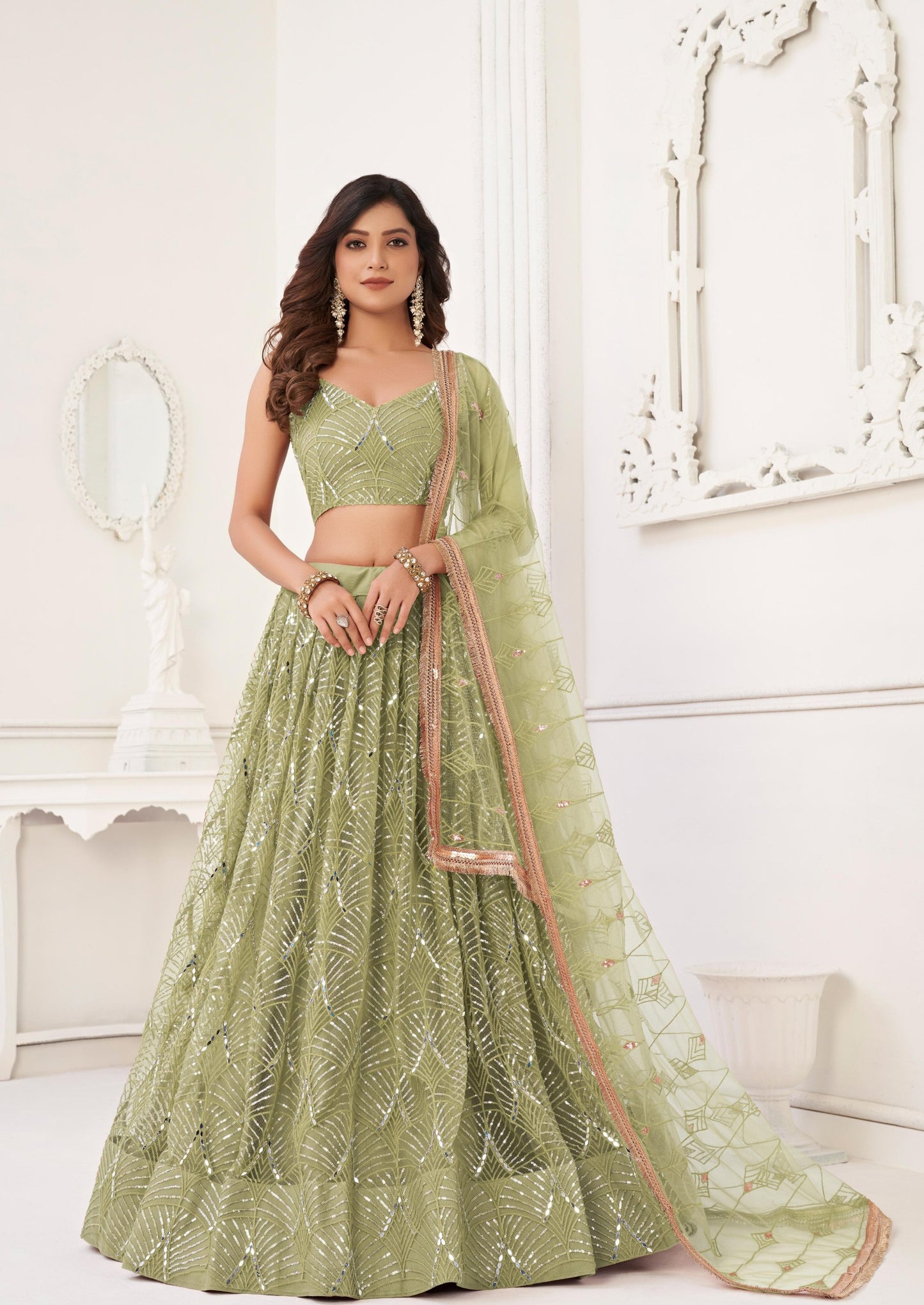 Pista lehenga choli party wear with price