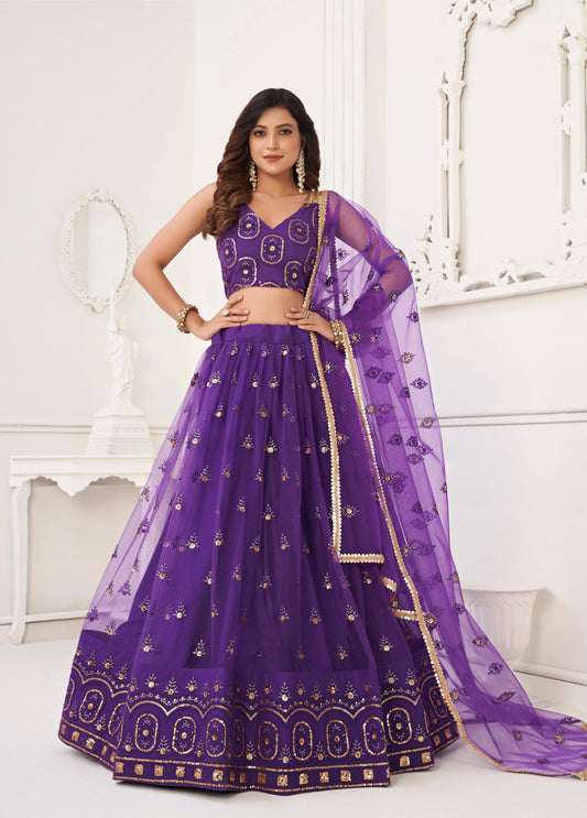 Purple Lehenga Choli