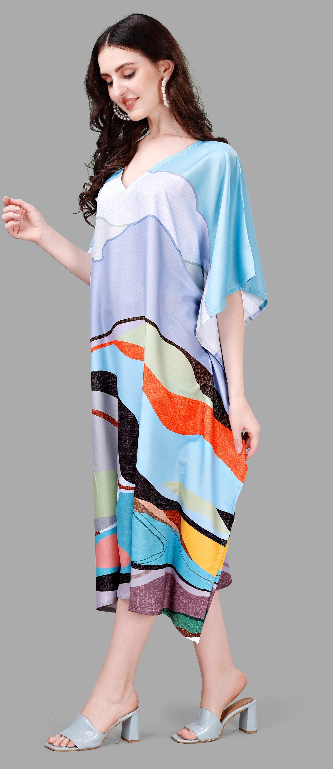 printed kaftan for festive wear