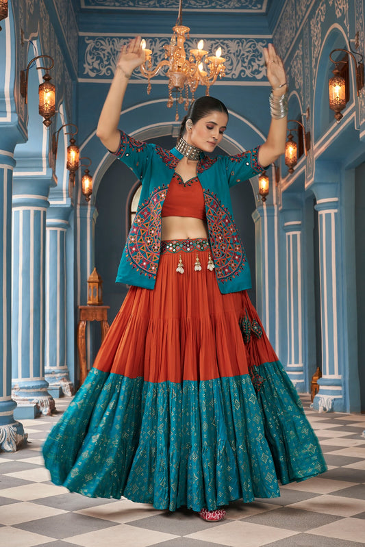 Multi color navratri lehenga choli for women with price