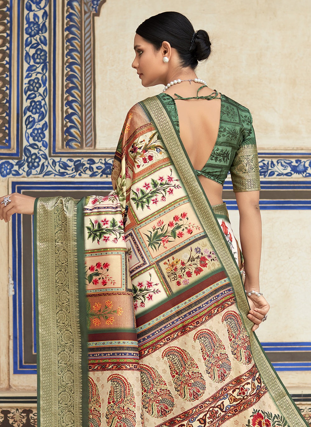 Multi color dola viscose saree for women online
