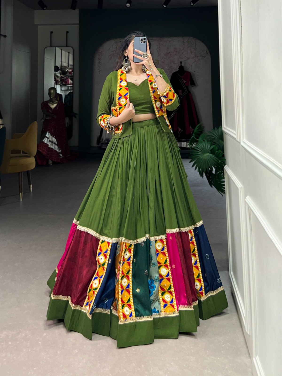 Green Chaniya Choli for Navratri