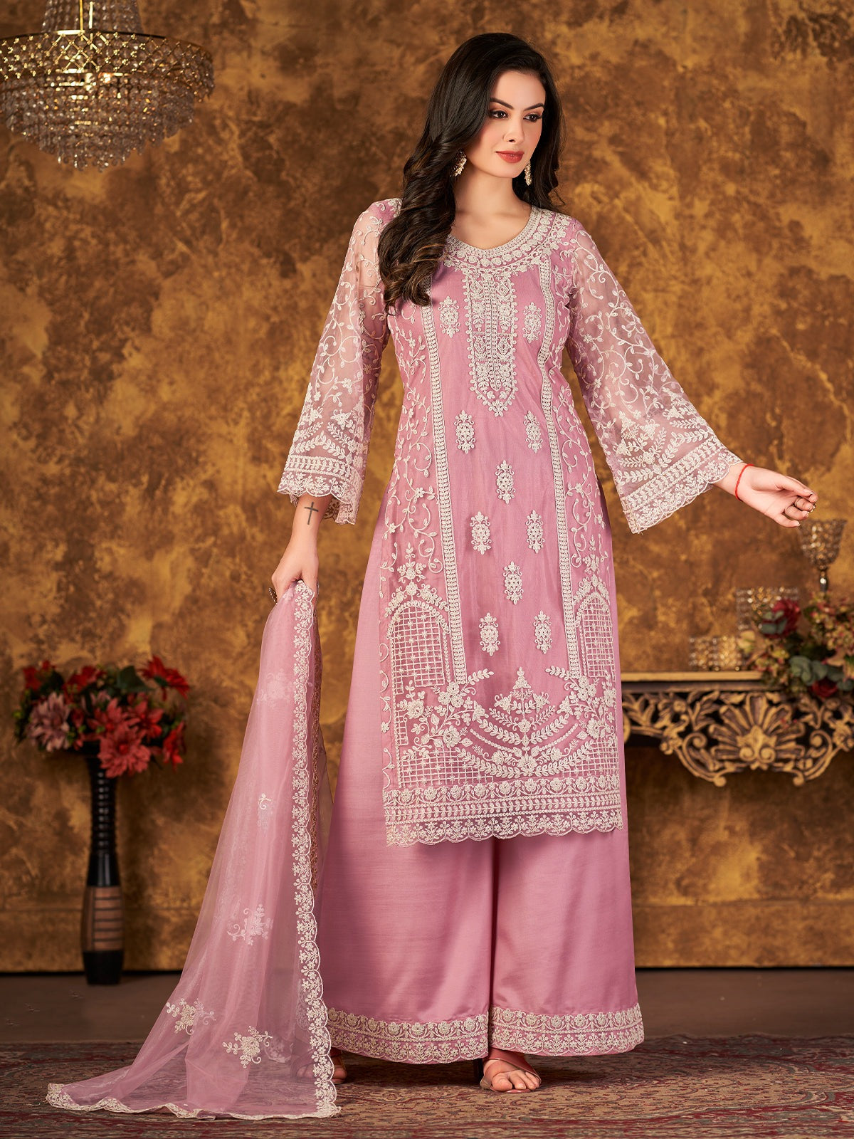 Pink Sharara Suit for Wedding