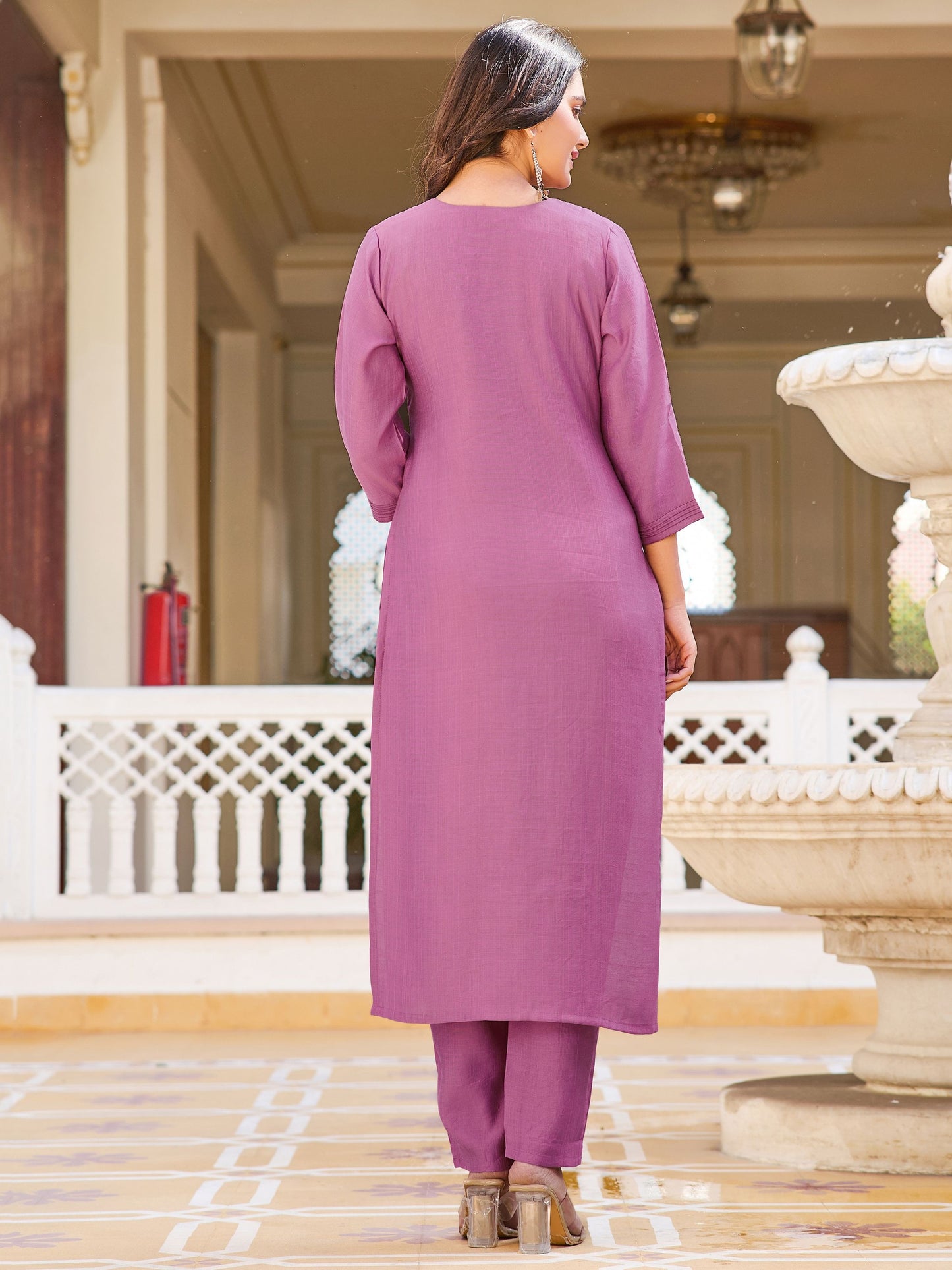 Purple color vatican salwar suit images