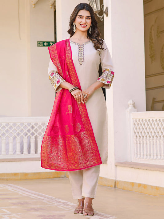 Off white color vatican salwar suit for women price