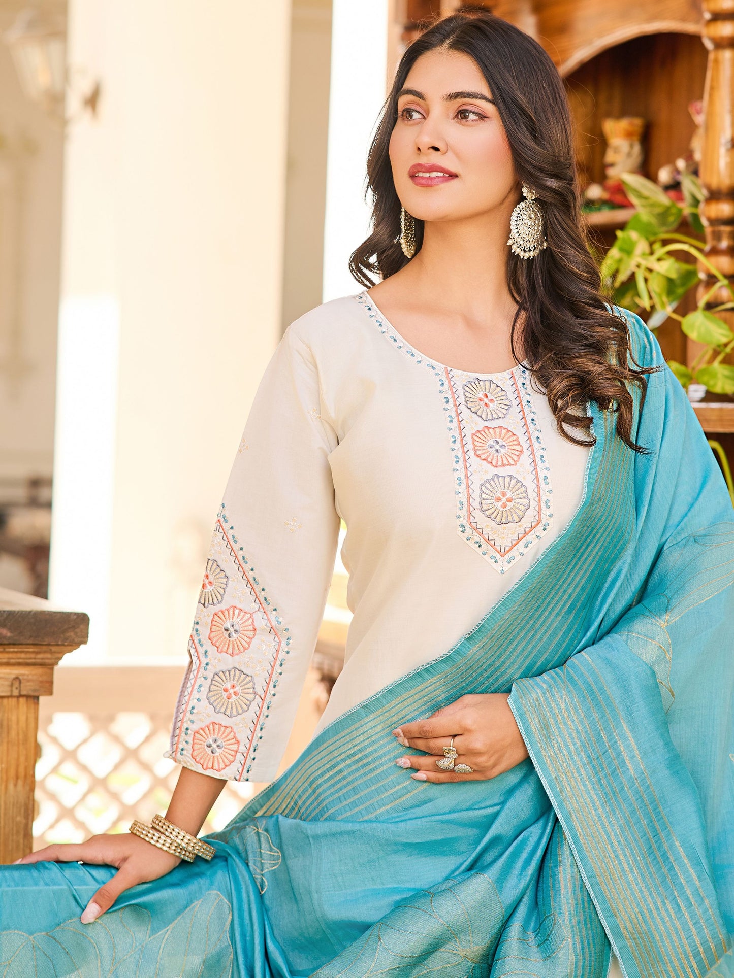 Cream color vatican salwar suit price