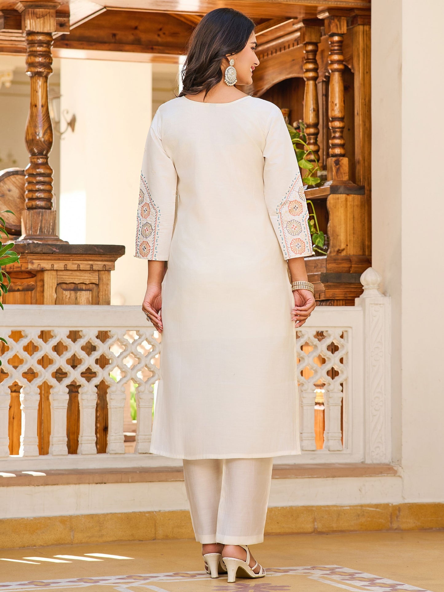 Cream color vatican salwar suit online