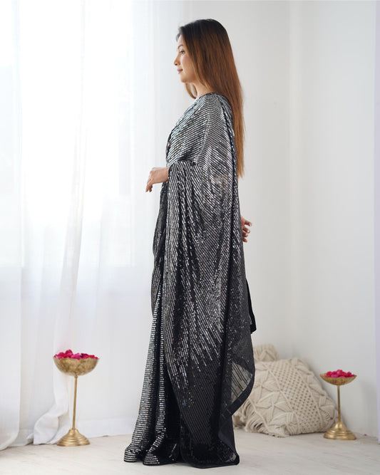 Black Georgette Sarees for wedding