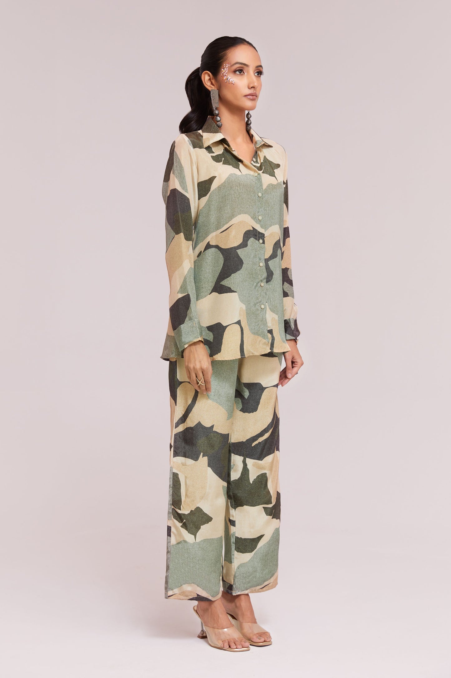 Multi color crepe printed co ord set price