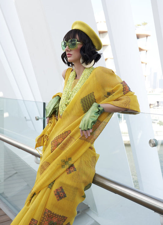 Mustard colour Suit With Dupatta