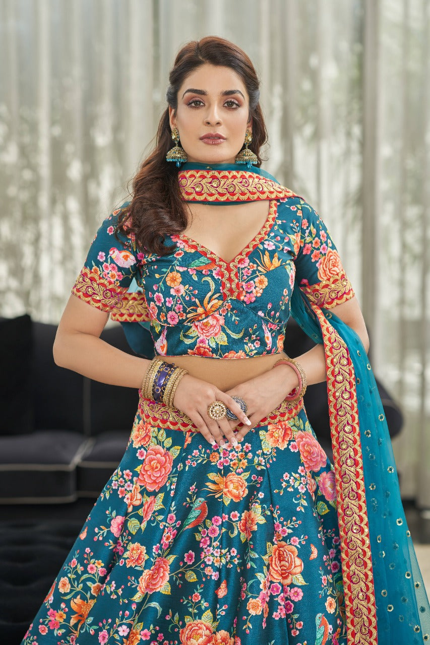 Teal Lehenga Bridal