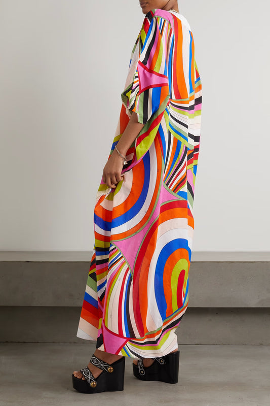 Printed designer long dress