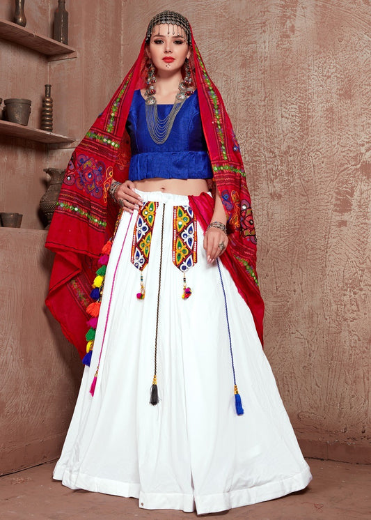 White navratri lehenga choli for women with price